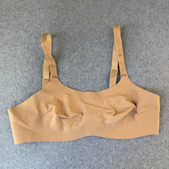 Knix by Knixwear Womens Size 1 - 32A / 32B Seamless Bra Nude Adjustable Wireless - Picture 1 of 11
